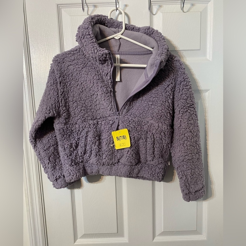 Cozy Purple Kids Fleece Pullover size 7/8 NWT Jacket